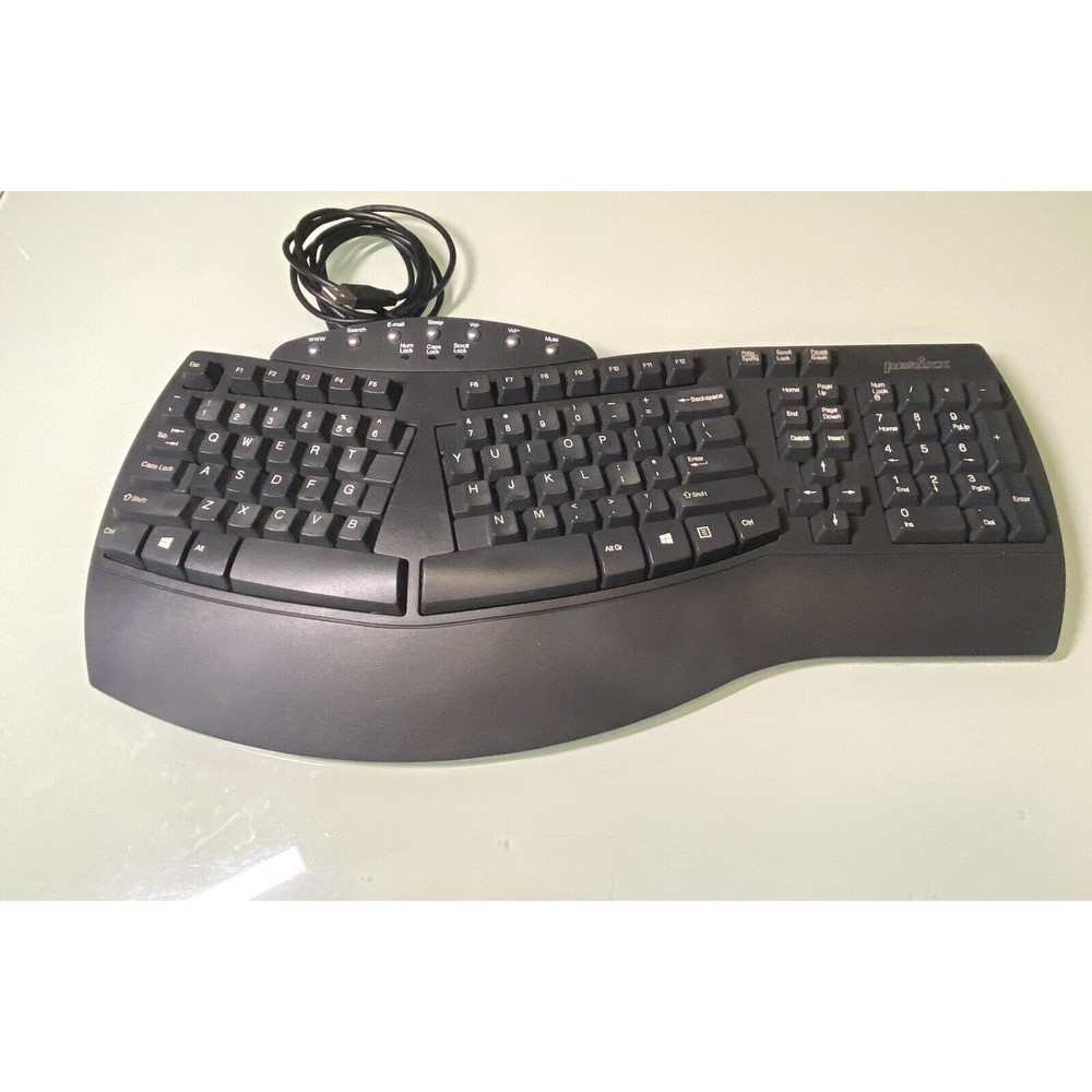 Perixx Periboard 512 Ergonomic Full Size Wired Keyboard KU-9938 Tested Works